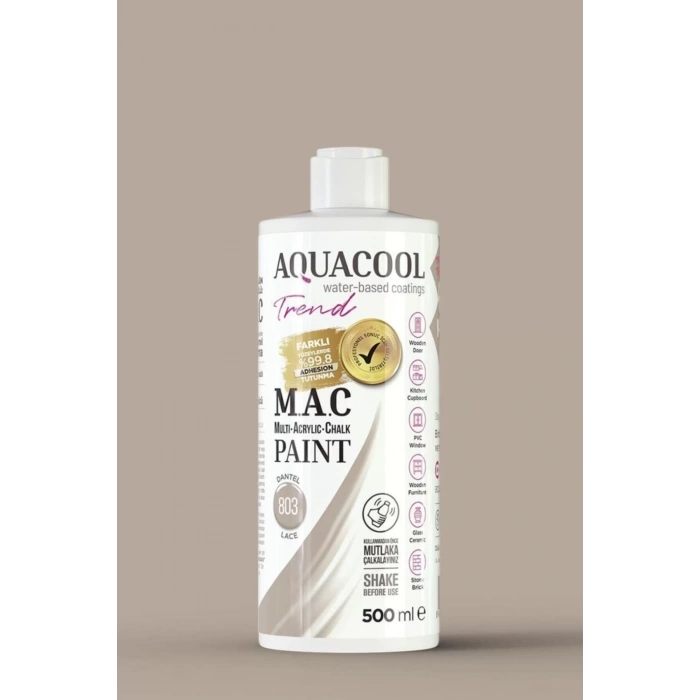 Aquacool Trend Su Bazlı Akrilik Dönüşüm Boyası 803 Dantel 500ml