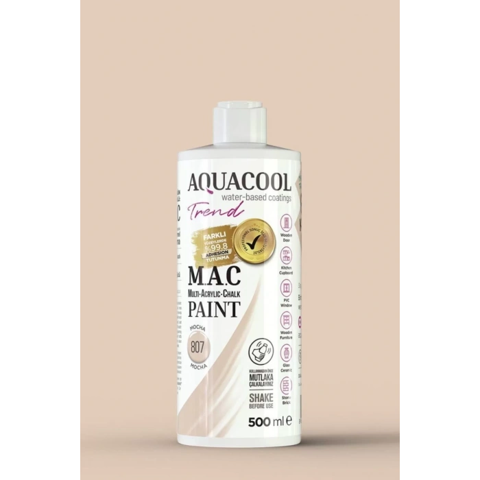 Aquacool Trend Su Bazlı Akrilik Dönüşüm Boyası 807 Mocha 500ml