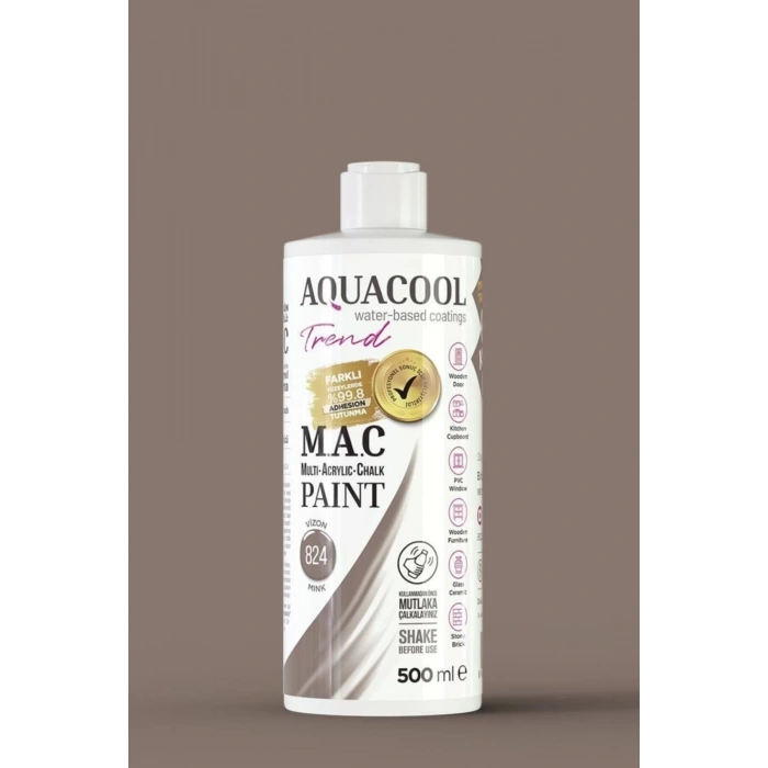 Aquacool Trend Su Bazlı Akrilik Dönüşüm Boyası 824 Vizon 500ml