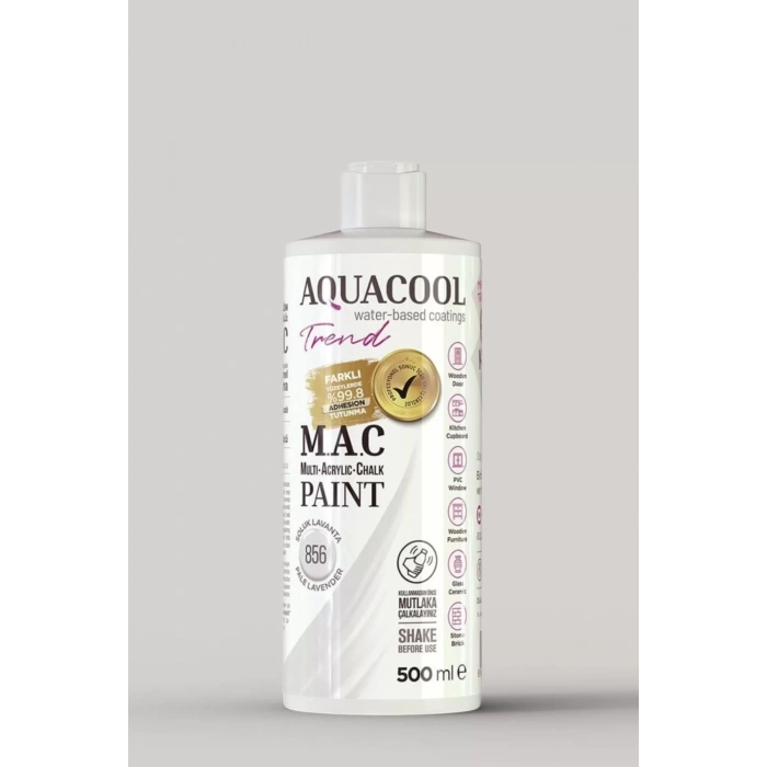 Aquacool Trend Su Bazlı Akrilik Dönüşüm Boyası 856 Soluk Lavanta 500ml