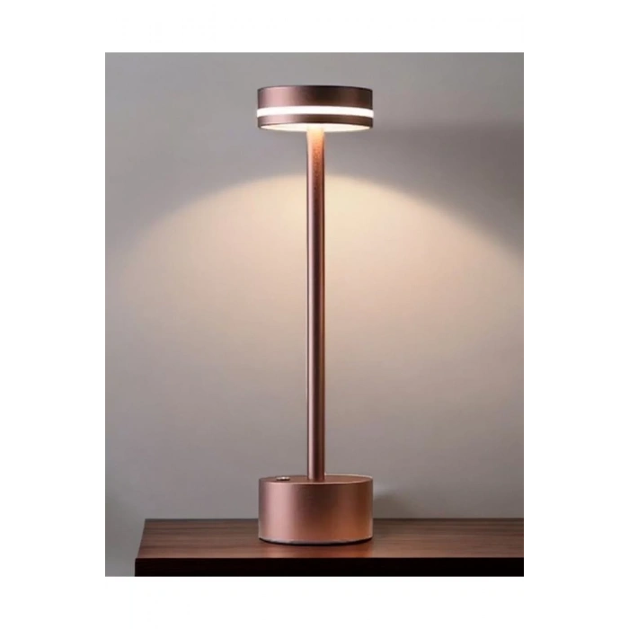 Göksu Dekoratif Şarjlı Led Masa Lambası Rose Gold