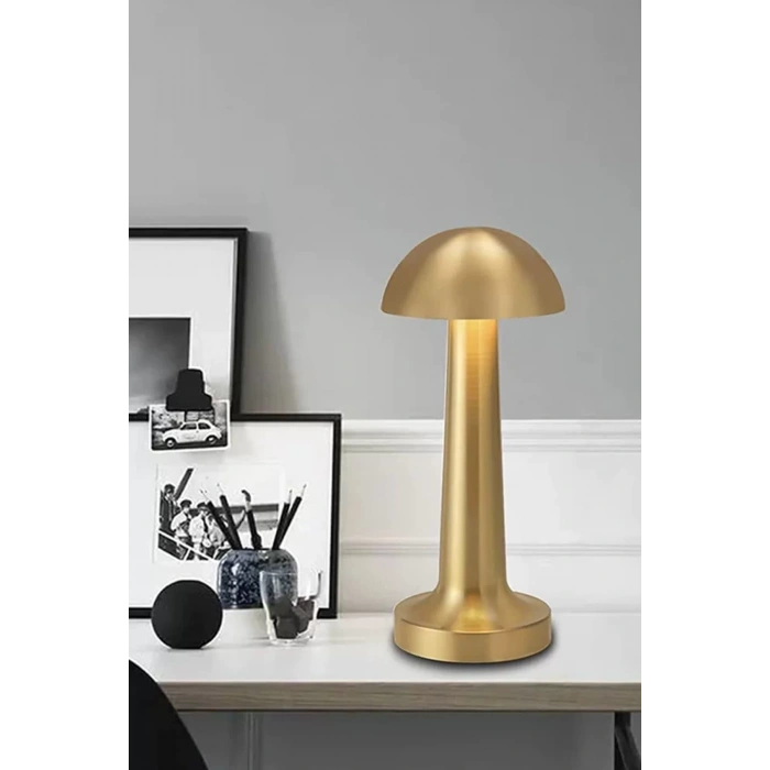 Lizbon Antik Şarjlı 3 Kademe Işıklı Masa Lambası