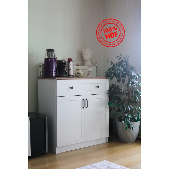 Modern Kahve Köşesi Ahşap - Beyaz