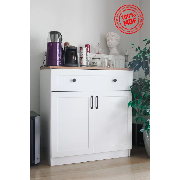 Modern Kahve Köşesi Ahşap - Beyaz