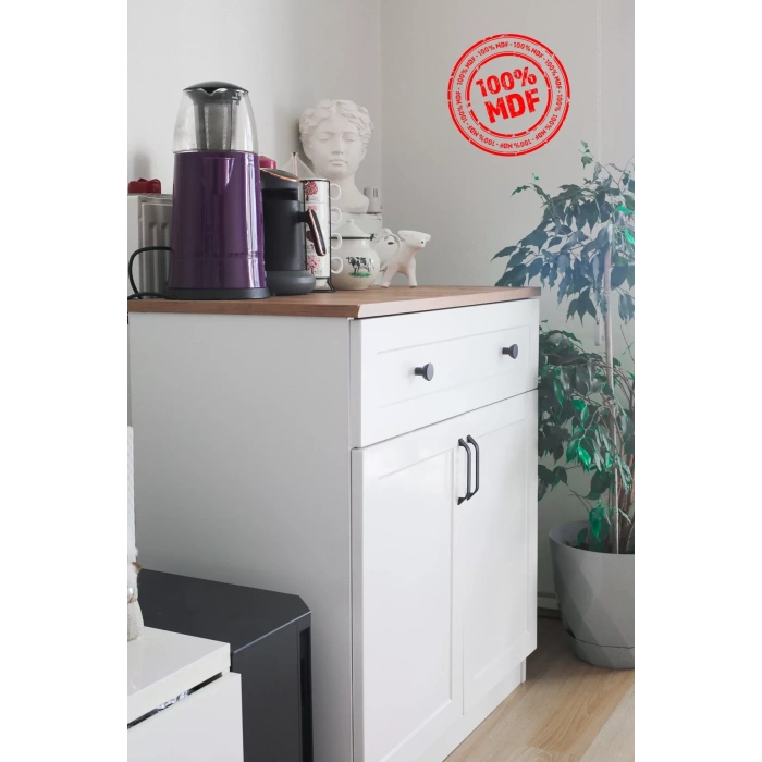 Modern Kahve Köşesi Ahşap - Beyaz