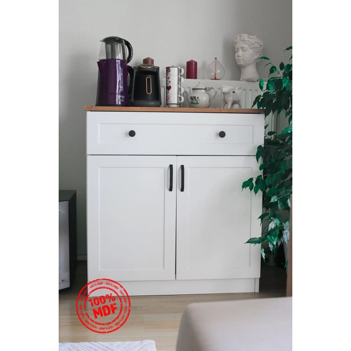 Modern Kahve Köşesi Ahşap - Beyaz