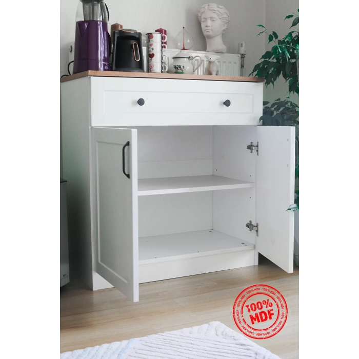 Modern Kahve Köşesi Ahşap - Beyaz