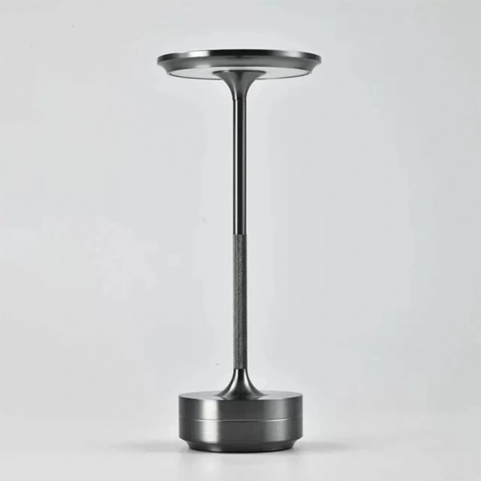 Toronto Şarjlı Dokunmatik Platin Masa Lambası 3 Renk Işık