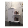 Beyaz 2 Kapaklı Açık Raflı Banyo Dolabı