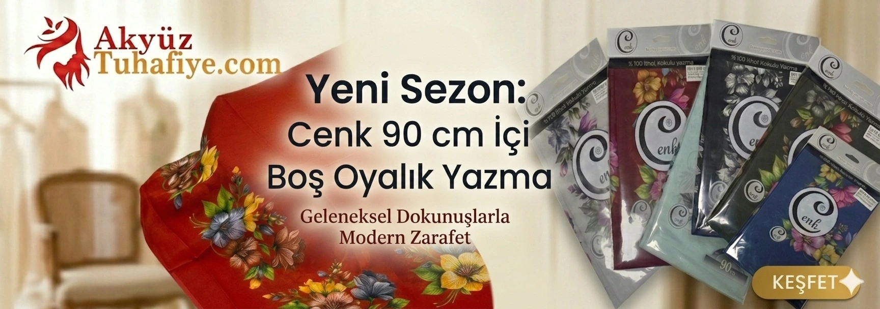 Cenk 90 Cm içi Boş oyalık Yazma