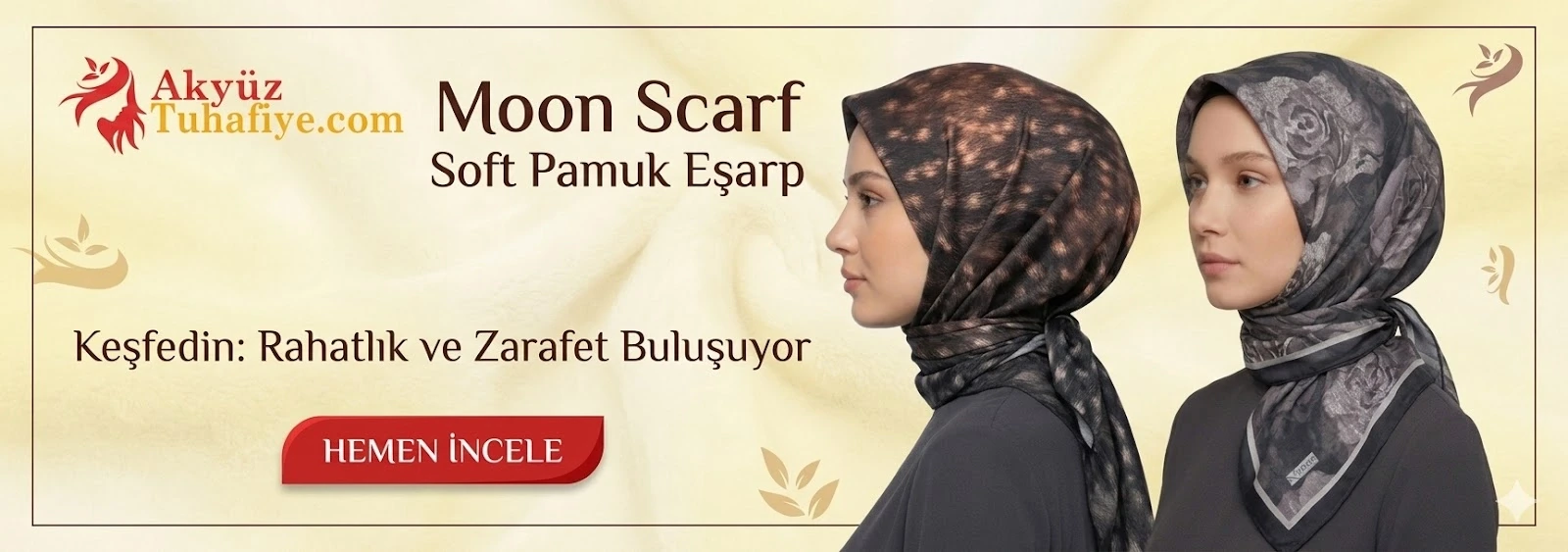 Moon Scarf Soft Pamuk Eşarp