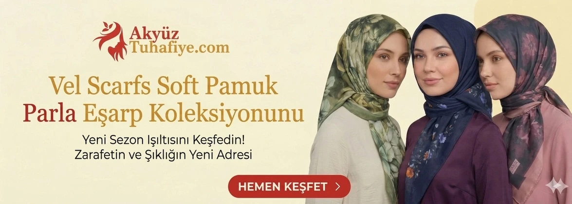 Vel Scarfs Soft Pamuk Parla Eşarp