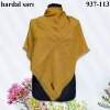 Soft İpek Düz Renk Flamlı Pamuk Eşarp (Hardal Sarı) 937-113