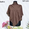 Soft İpek Düz Renk Flamlı Pamuk Eşarp (Kahve) 937-131