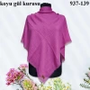 Soft İpek Düz Renk Flamlı Pamuk Eşarp (Koyu Gül Kurusu) 937-139