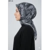 Moon Scarf Desenli Bambu Pamuk Eşarp 1009-124
