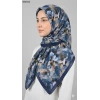 Moon Scarf Desenli Bambu Pamuk Eşarp 1010-121