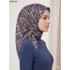 Huzurlu İpek Desenli Flamlı Pamuk Eşarp 1019-115