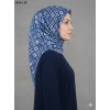 Huzurlu İpek Desenli Flamlı Pamuk Eşarp 1019-118