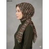 Huzurlu İpek Desenli Flamlı Pamuk Eşarp 1019-119