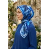 Moon Scarf Soft Pamuk Eşarp (Mavi) 1032-116