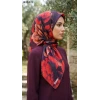 Moon Scarf Soft Pamuk Eşarp (Lacivert Kiremit) 1032-121