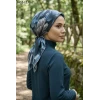 Moon Scarf Soft Pamuk Eşarp (Siyah Petrol) 1032-123