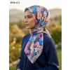 Bonjela Soft Pamuk Eşarp (mavi-gül) 1034-121