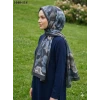 Moon Scarf Soft Pamuk Şal (Siyah-Petrol) 1040-114