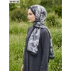 Moon Scarf Soft Pamuk Şal (Siyah-Gri) 1040-118