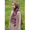 Moon Scarf Soft Pamuk Şal (Kahverengi) 1040-121