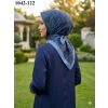 Velscarfs Soft Pamuk Parla Eşarp (İndigo Mavi) 1042-122