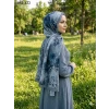 Moon Scarf Bambu Kraş Pamuk Şal (Gri) 1052-122