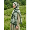 Moon Scarf Bambu Kraş Pamuk Şal (Yeşil) 1052-124