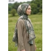 Moon Scarf Bambu Kraş Pamuk Şal (Haki) 203-119
