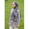 Moon Scarf Bambu Kraş Pamuk Şal (Kirli Gül) 203-121
