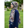 Belinda Scarf Bambu Kraş Pamuk Şal (Lacivert) 205-117