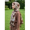 Belinda Scarf Bambu Kraş Pamuk Şal (Kahve) 206-112