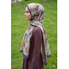 Moon Scarf Bambu Kraş Pamuk Şal (Kahve) 207-114