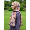 Moon Scarf Bambu Kraş Pamuk Şal (Kahve) 207-119