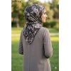 Locella Soft Pamuk Eşarp (siyah-haki) 1035-116