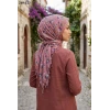 Dolce Life Desenli Sökme Boncuklu Eşarp 240-123