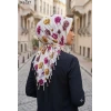 Dolce Life Desenli Sökme Boncuklu Eşarp 241-117