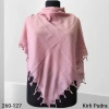 Ezgi Fashion Düz Renk Sökme Boncuklu Eşarp Kirli Pudra 260-127