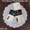 Lady Coco Pliseli Bambu Şal 269-128 (krem)