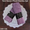 Lady Coco Pliseli Bambu Şal 269-136 (açık leylak)