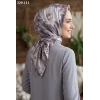 MoonScarf Soft Pamuk Eşarp (Kahve - Kiremit) 329-111