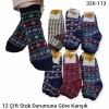 Odella Kalın Kışlık Bayan Soket Çorap 12 Çift 326-113