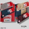Pola Penye Dikişsiz Bayan Soket Çorap (12 Çift ) 256-115