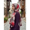 Sharell Soft Pamuk Şal (Bordo Serisi) 245-120